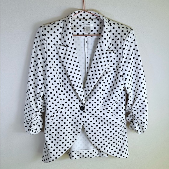 Esley Jackets & Blazers - Esley Black & White Polka Dot Blazer – Size Large